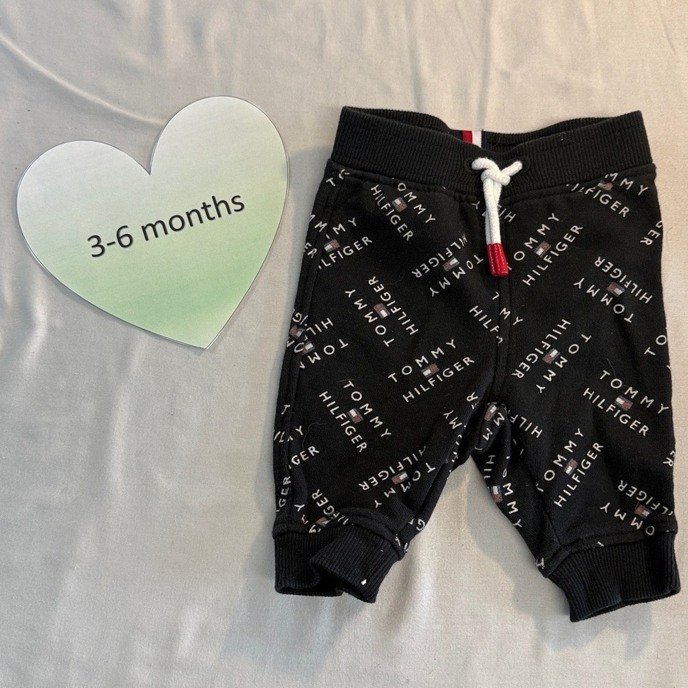 Tommy Hilfiger Black Sweatpants with Graphic Print